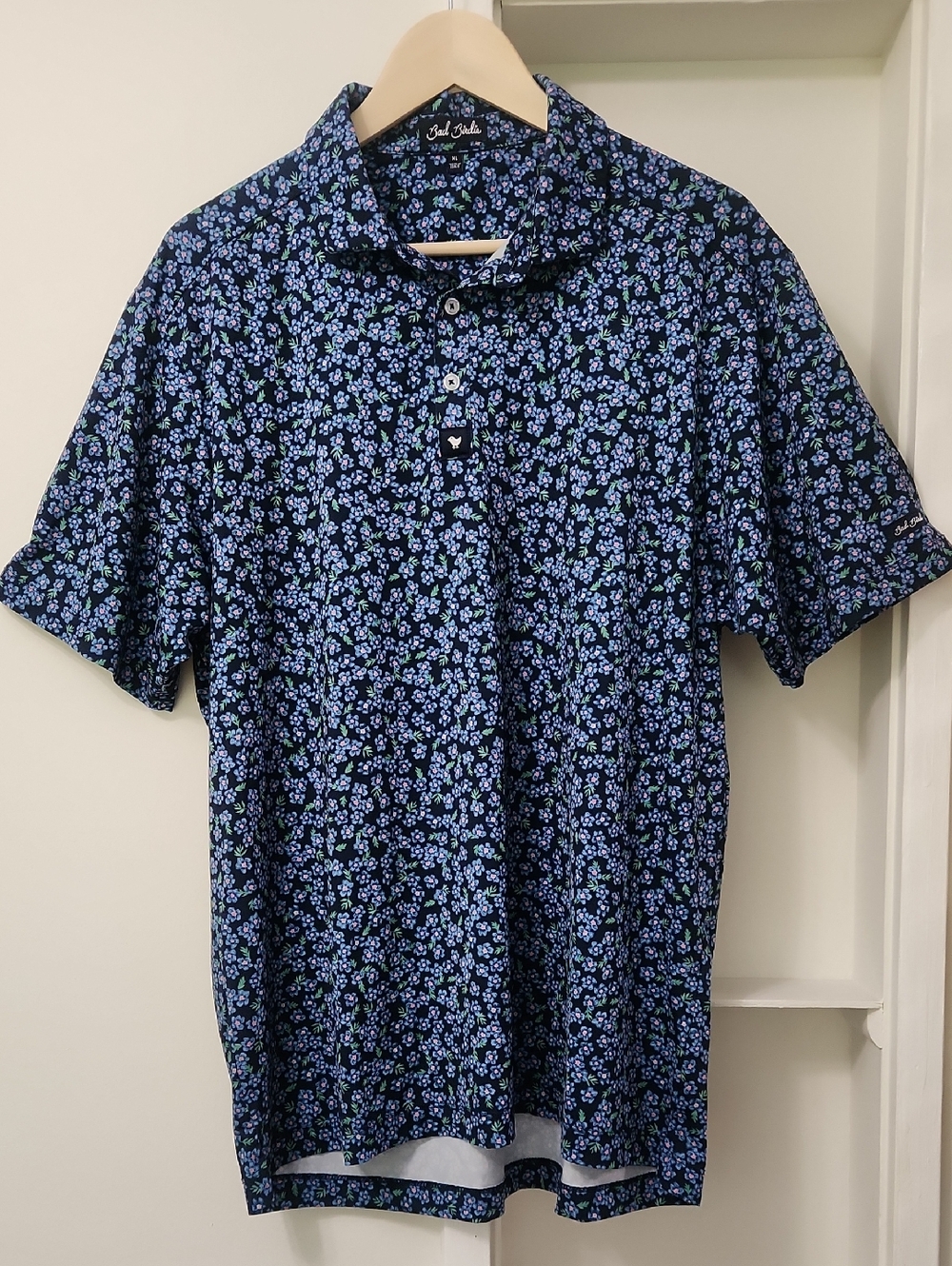 Men’s Bad Birdie Floral Polo Shirt Golf Performance XL